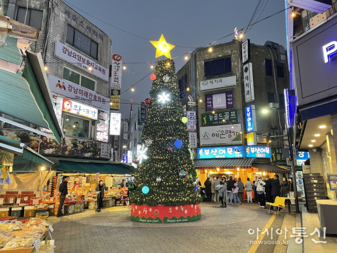 강남개포시장 크리스마스 거리