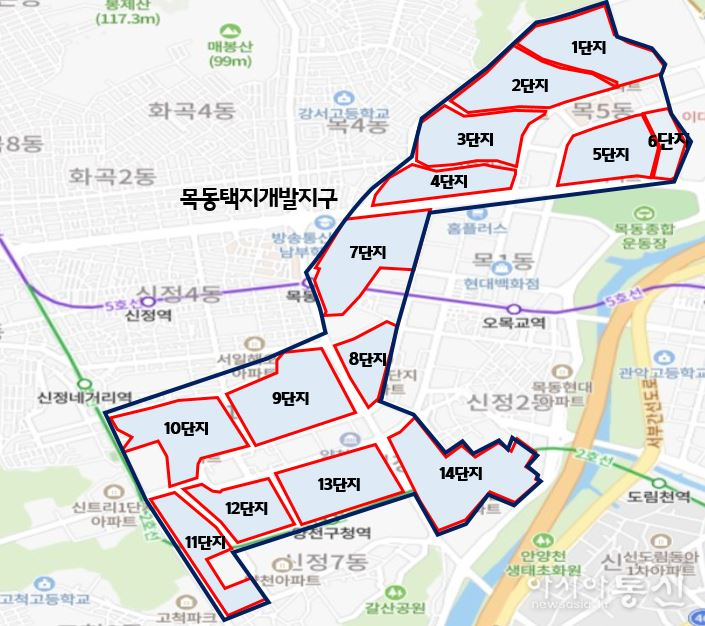 목동 택지개발지구(14개 단지)