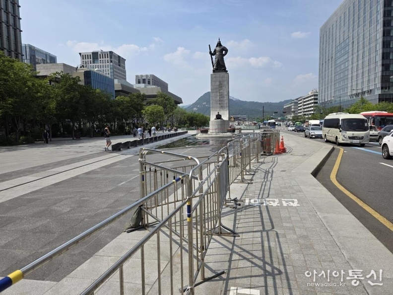기존 안전휀스 설치모습