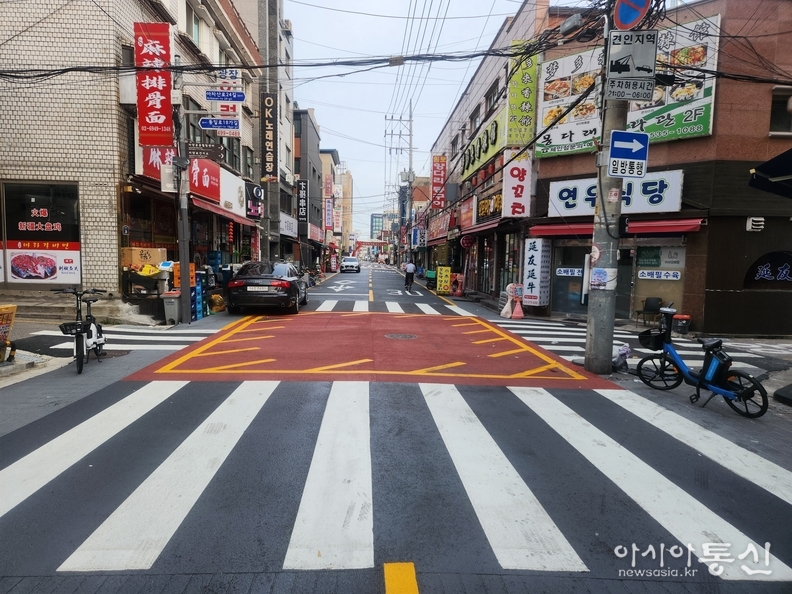 교차로 횡단보도 설치