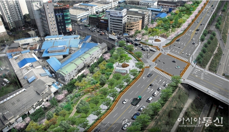 평면교차로 조감도(광명교교차로)