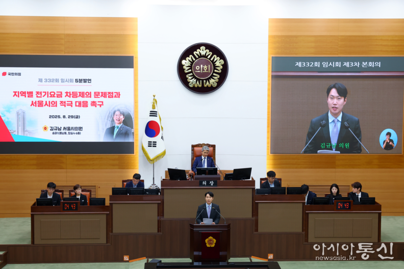 5분 발언 중인 김규남 서울시의원