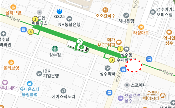 성수역 3-1 출입구 계단 신설 위치