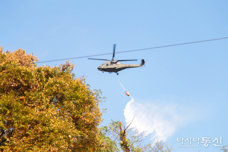 산불진화 헬기 진화(‘24년 백련산)