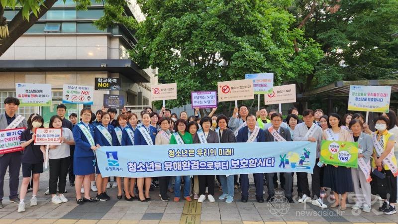 1. 팔달구, 민·관·경 합동 ‘청소년 유해환경 개선 캠페인’ 펼쳐(1).jpg