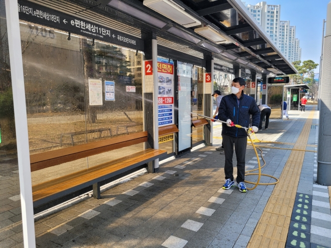 양주시시설관리공단,코로나19 확산방지를 위한 봄맞이 대청소