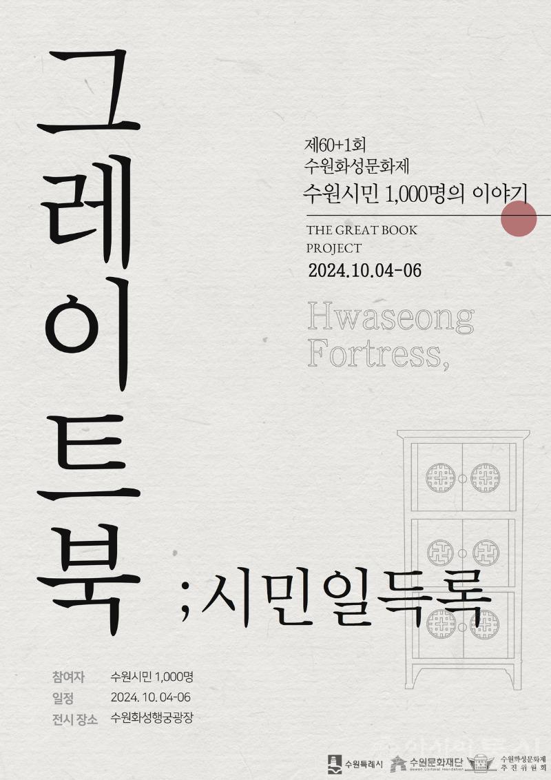 1. 수원시민 1000명 이야기 담은 시민다큐멘터리 ‘그레이트북 _ 시민일득록’ 제작된다.jpg