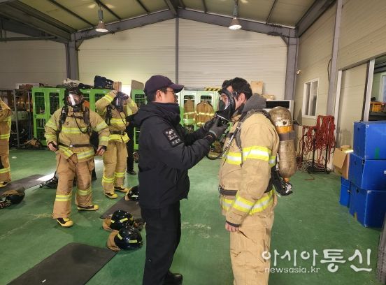 경남소방본부, 창신대 몽골유학생 특별 소방교육훈련 실시