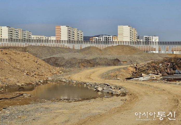 야적물질(토사)방진덮개 미설치