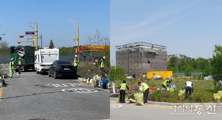 평택시 고덕동 함박산 일대 합동대청소 실시... 관계기관과 협력해 쾌적한 환경 조성