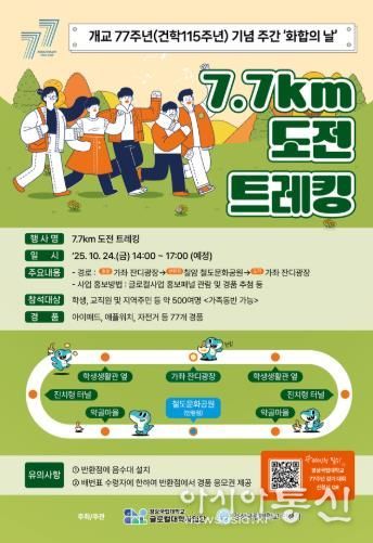 ‘7.7km 도전 트레킹’ 대학과 지역을 생각하는 날
