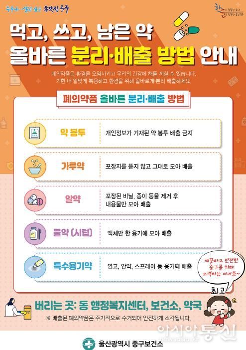 “환경을 위해 폐의약품 꼭 분리배출하세요!”