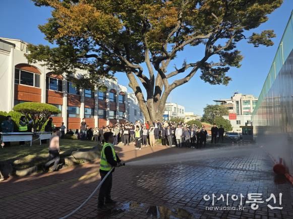 남해군청, 2025년 하반기 합동 소방훈련 실시