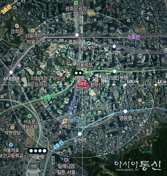 소공 지구단위계획구역 리모델링 사업 대상지 위치도