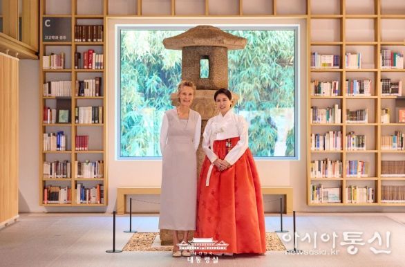 김혜경 여사, 캐나다 총리 부인 환담(대통령실)