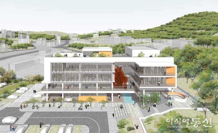 울주군, 근로자복지회관 건축 설계공모 당선작 선정-조감도