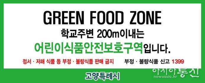 어린이 식품안전보호구역 표지판