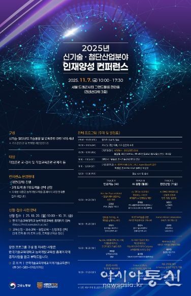 한국기술교육대학교가 7일(금) 서울 드래곤시티 그랜드볼룸 한라홀에서 직업훈련교강사 350여 명이 참석한 가운데 ‘2025년 신기술‧첨단산업분야 인재양성 콘퍼런스’를 개최했다.