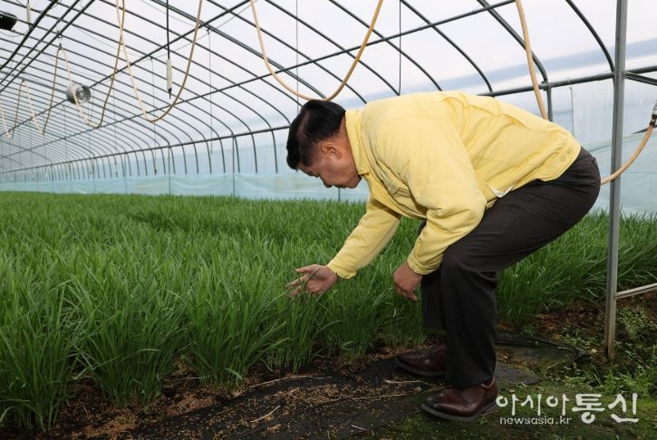 고성군수, 부추재배 농가 현장 찾아 농업인 격려