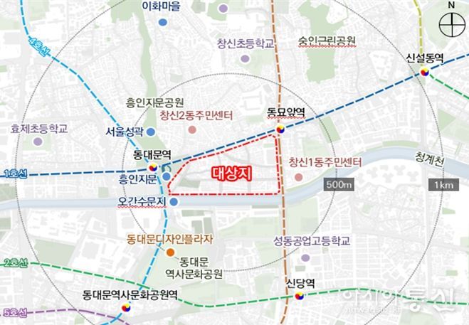 위치도 (종로구 창신1동 330-1번지 일원)