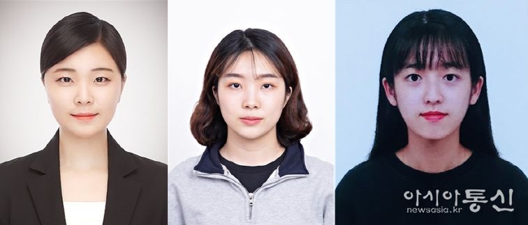 경상국립대학교 건축학과 박사수료 서민진 씨, 최영은·주현영 학생(왼쪽부터).