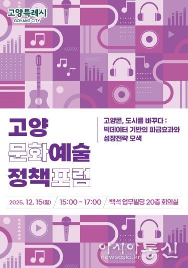 ‘2025 고양문화예술정책포럼’ 홍보문