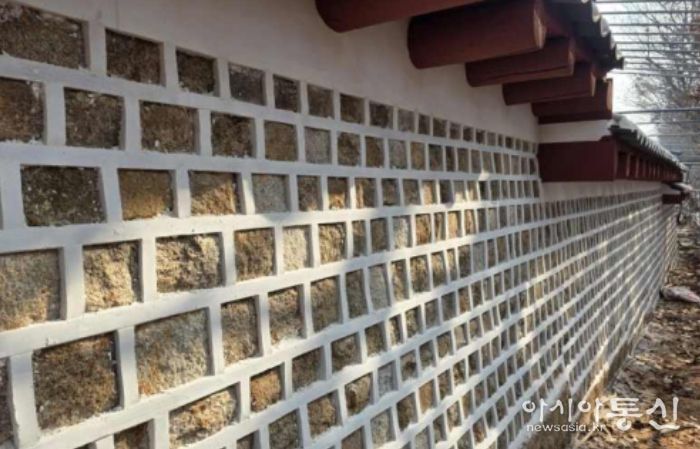 종묘 동측 외곽 담장 공사 후