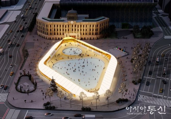 2025년 서울광장 스케이트장 조감도(야간)