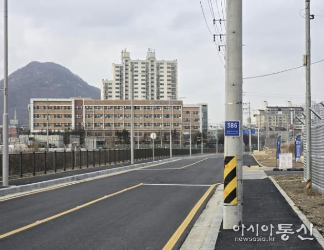 방산~신천 잇는 ‘방산로 4단계’ 준공(도로 및 보도 정비 4-2구간)