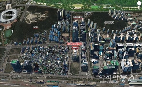 DMC 홍보관(D4) 용지 위치도