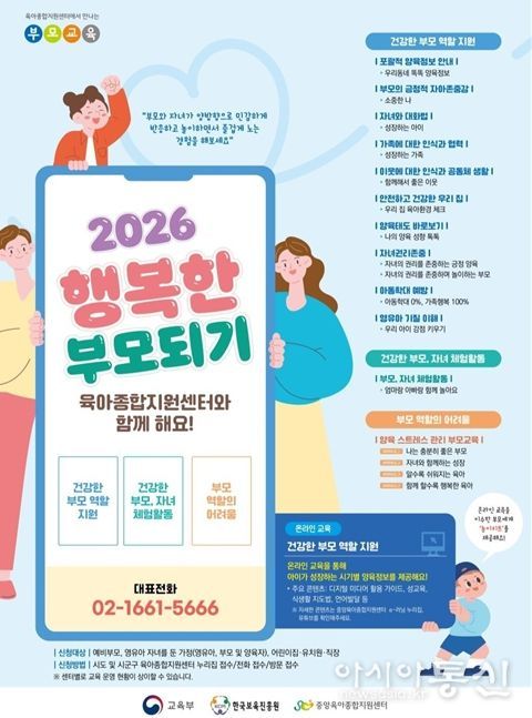 2026년도 육아종합지원센터 공통 부모교육 운영 홍보 포스터
